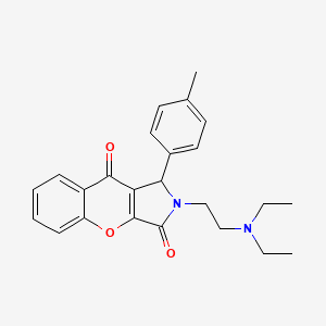 molecular formula C24H26N2O3 B2944356 2-(2-(二乙氨基)乙基)-1-(对甲苯基)-1,2-二氢苯并[2,3-c]吡咯并[3,9]二酮 CAS No. 631864-97-6