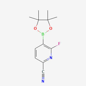 6-Fluoro-5-(4,4,5,5-tetramethyl-1,3,2-dioxaborolan-2-yl)pyridine-2-carbonitrile