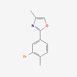 molecular formula C11H10BrNO B2944361 2-(3-Bromo-4-methylphenyl)-4-methyl-1,3-oxazole CAS No. 1955520-18-9