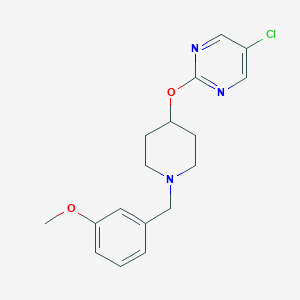 molecular formula C17H20ClN3O2 B2944379 5-Chloro-2-[1-[(3-methoxyphenyl)methyl]piperidin-4-yl]oxypyrimidine CAS No. 2415539-05-6