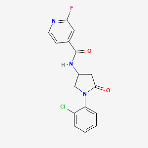 molecular formula C16H13ClFN3O2 B2944389 N-[1-(2-chlorophenyl)-5-oxopyrrolidin-3-yl]-2-fluoropyridine-4-carboxamide CAS No. 1333769-54-2