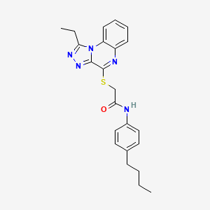 molecular formula C23H25N5OS B2944396 N-(4-butylphenyl)-2-[(1-ethyl[1,2,4]triazolo[4,3-a]quinoxalin-4-yl)thio]acetamide CAS No. 1357848-01-1