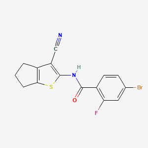 4-bromo-N-(3-cyano-5,6-dihydro-4H-cyclopenta[b]thiophen-2-yl)-2-fluorobenzamide