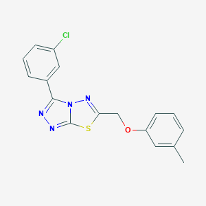 molecular formula C17H13ClN4OS B294440 [3-(3-Chlorophenyl)[1,2,4]triazolo[3,4-b][1,3,4]thiadiazol-6-yl]methyl 3-methylphenyl ether 