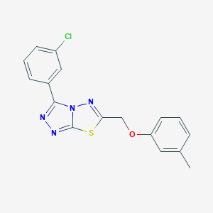 [3-(3-Chlorophenyl)[1,2,4]triazolo[3,4-b][1,3,4]thiadiazol-6-yl]methyl 3-methylphenyl ether