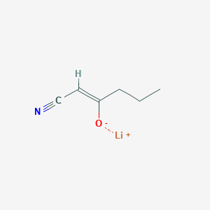 molecular formula C6H8LiNO B2944404 Lithium;(Z)-1-cyanopent-1-en-2-olate CAS No. 2241145-53-7