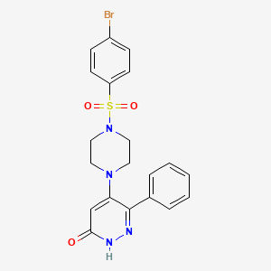 5-{4-[(4-bromophenyl)sulfonyl]piperazino}-6-phenyl-3(2H)-pyridazinone