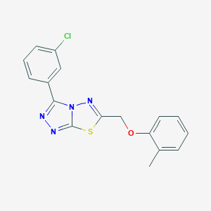 3-(3-Chlorophenyl)-6-[(2-methylphenoxy)methyl]-[1,2,4]triazolo[3,4-b][1,3,4]thiadiazole