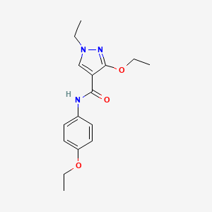 molecular formula C16H21N3O3 B2944423 3-乙氧基-N-(4-乙氧基苯基)-1-乙基-1H-吡唑-4-甲酰胺 CAS No. 1014028-34-2