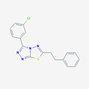 molecular formula C17H13ClN4S B294443 3-(3-Chlorophenyl)-6-(2-phenylethyl)[1,2,4]triazolo[3,4-b][1,3,4]thiadiazole 