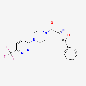 (5-Phenyl-1,2-oxazol-3-yl)-[4-[6-(trifluoromethyl)pyridazin-3-yl]piperazin-1-yl]methanone