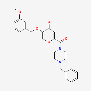 2-(4-benzylpiperazine-1-carbonyl)-5-((3-methoxybenzyl)oxy)-4H-pyran-4-one