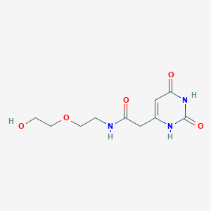 molecular formula C10H15N3O5 B2944442 2-(2,4-二氧代-1H-嘧啶-6-基)-N-[2-(2-羟基乙氧基)乙基]乙酰胺 CAS No. 868228-76-6