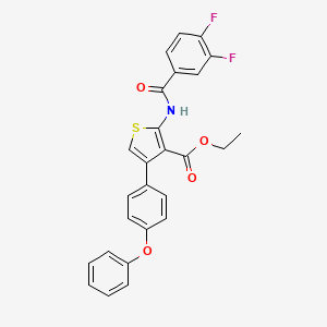 molecular formula C26H19F2NO4S B2944445 Ethyl 2-(3,4-difluorobenzamido)-4-(4-phenoxyphenyl)thiophene-3-carboxylate CAS No. 315683-99-9