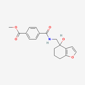 Methyl 4-(((4-hydroxy-4,5,6,7-tetrahydrobenzofuran-4-yl)methyl)carbamoyl)benzoate