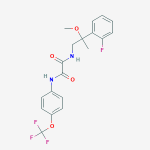 molecular formula C19H18F4N2O4 B2944448 N1-(2-(2-fluorophenyl)-2-methoxypropyl)-N2-(4-(trifluoromethoxy)phenyl)oxalamide CAS No. 1796951-18-2