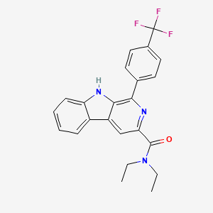 molecular formula C23H20F3N3O B2944459 N,N-Diethyl-1-[4-(trifluoromethyl)phenyl]-9H-pyrido[3,4-b]indole-3-carboxamide CAS No. 1781235-63-9