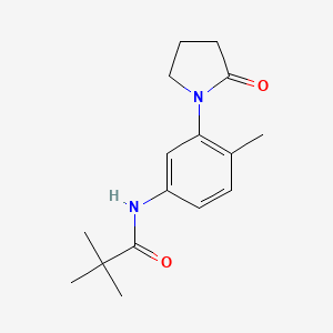 molecular formula C16H22N2O2 B2944460 N-(4-methyl-3-(2-oxopyrrolidin-1-yl)phenyl)pivalamide CAS No. 923104-02-3