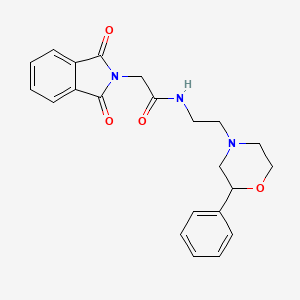 2-(1,3-dioxoisoindolin-2-yl)-N-(2-(2-phenylmorpholino)ethyl)acetamide