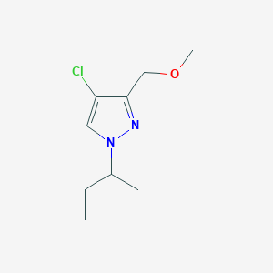 molecular formula C9H15ClN2O B2944475 1-sec-butyl-4-chloro-3-(methoxymethyl)-1H-pyrazole CAS No. 1856052-81-7