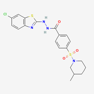 N'-(6-chlorobenzo[d]thiazol-2-yl)-4-((3-methylpiperidin-1-yl)sulfonyl)benzohydrazide