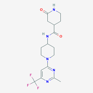 N-(1-(2-methyl-6-(trifluoromethyl)pyrimidin-4-yl)piperidin-4-yl)-2-oxopiperidine-4-carboxamide