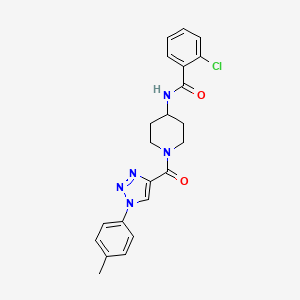 2-chloro-N-(1-(1-(p-tolyl)-1H-1,2,3-triazole-4-carbonyl)piperidin-4-yl)benzamide