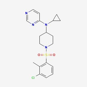 N-[1-(3-Chloro-2-methylphenyl)sulfonylpiperidin-4-yl]-N-cyclopropylpyrimidin-4-amine