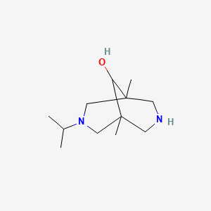 molecular formula C12H24N2O B2944493 3-Isopropyl-1,5-dimethyl-3,7-diaza-bicyclo[3.3.1]-nonan-9-ol CAS No. 956938-47-9