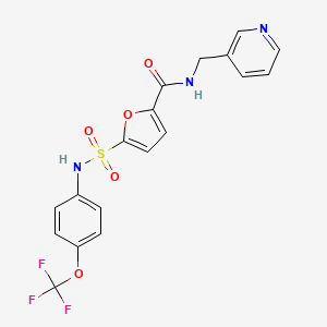 N-(pyridin-3-ylmethyl)-5-(N-(4-(trifluoromethoxy)phenyl)sulfamoyl)furan-2-carboxamide