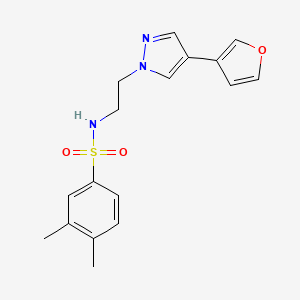 N-(2-(4-(furan-3-yl)-1H-pyrazol-1-yl)ethyl)-3,4-dimethylbenzenesulfonamide