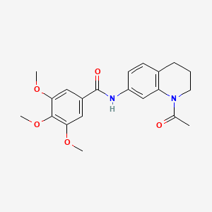 molecular formula C21H24N2O5 B2944508 N-(1-acetyl-3,4-dihydro-2H-quinolin-7-yl)-3,4,5-trimethoxybenzamide CAS No. 898464-88-5
