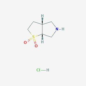 molecular formula C6H12ClNO2S B2944517 顺式-六氢-2H-噻吩[2,3-c]吡咯 1,1-二氧化物盐酸盐 CAS No. 1320326-61-1