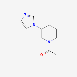 molecular formula C12H17N3O B2944520 1-(3-Imidazol-1-yl-4-methylpiperidin-1-yl)prop-2-en-1-one CAS No. 2224163-29-3