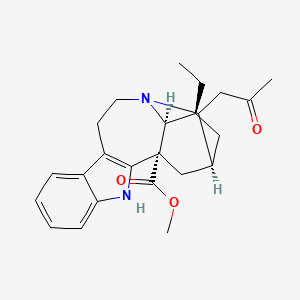 molecular formula C24H30N2O3 B2944534 Methyl (1S,15S,17S,18S)-17-ethyl-14-(2-oxopropyl)-3,13-diazapentacyclo[13.3.1.02,10.04,9.013,18]nonadeca-2(10),4,6,8-tetraene-1-carboxylate CAS No. 39967-45-8