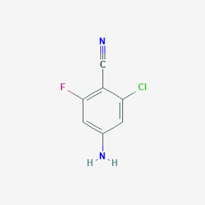 molecular formula C7H4ClFN2 B2944543 4-Amino-2-chloro-6-fluorobenzonitrile CAS No. 1095188-13-8