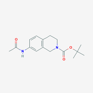 molecular formula C16H22N2O3 B2944545 叔丁基 7-乙酰氨基-1,2,3,4-四氢异喹啉-2-羧酸酯 CAS No. 1384672-04-1