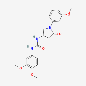 molecular formula C20H23N3O5 B2944550 1-(3,4-Dimethoxyphenyl)-3-(1-(3-methoxyphenyl)-5-oxopyrrolidin-3-yl)urea CAS No. 894020-20-3