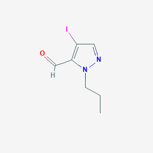 molecular formula C7H9IN2O B2944552 4-碘-1-丙基-1H-吡唑-5-甲醛 CAS No. 1823967-20-9