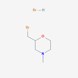 molecular formula C6H13Br2NO B2944553 2-(Bromomethyl)-4-methylmorpholine hydrobromide CAS No. 2155855-38-0