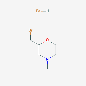 molecular formula C6H13Br2NO B2944553 2-(溴甲基)-4-甲基吗啉氢溴酸盐 CAS No. 2155855-38-0