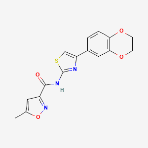 N-[4-(2,3-dihydro-1,4-benzodioxin-6-yl)-1,3-thiazol-2-yl]-5-methyl-1,2-oxazole-3-carboxamide