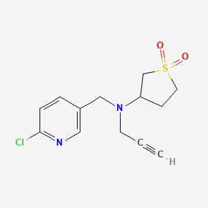N-[(6-Chloropyridin-3-yl)methyl]-1,1-dioxo-N-prop-2-ynylthiolan-3-amine