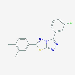 molecular formula C17H13ClN4S B294456 3-(3-Chlorophenyl)-6-(3,4-dimethylphenyl)[1,2,4]triazolo[3,4-b][1,3,4]thiadiazole 
