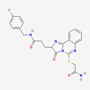 3-{5-[(2-amino-2-oxoethyl)thio]-3-oxo-2,3-dihydroimidazo[1,2-c]quinazolin-2-yl}-N-(4-fluorobenzyl)propanamide