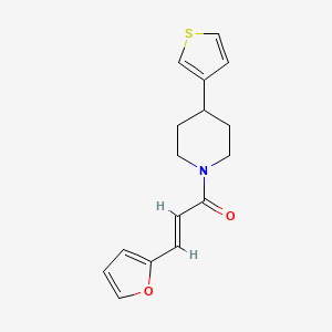 molecular formula C16H17NO2S B2944582 (E)-3-(furan-2-yl)-1-(4-(thiophen-3-yl)piperidin-1-yl)prop-2-en-1-one CAS No. 1396892-72-0