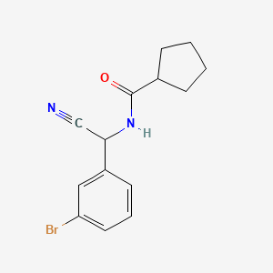molecular formula C14H15BrN2O B2944589 N-[(3-bromophenyl)(cyano)methyl]cyclopentanecarboxamide CAS No. 1311572-22-1