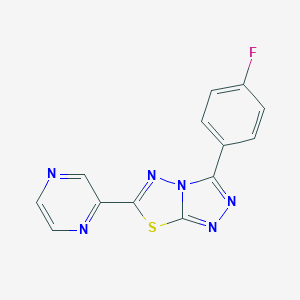 3-(4-Fluorophenyl)-6-(2-pyrazinyl)[1,2,4]triazolo[3,4-b][1,3,4]thiadiazole