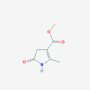 molecular formula C7H9NO3 B2944598 methyl 2-methyl-5-oxo-4,5-dihydro-1H-pyrrole-3-carboxylate CAS No. 77867-47-1