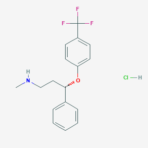 molecular formula C17H19ClF3NO B029446 (+)-(S)-Fluoxetine Hydrochloride CAS No. 114247-06-2